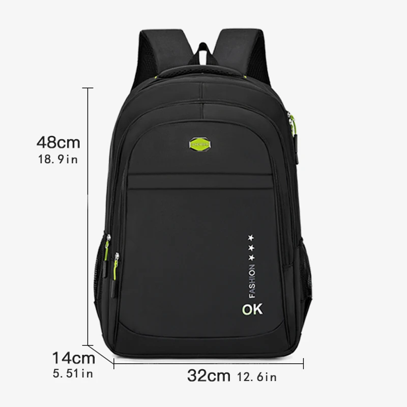 Large-capacity backpack, equipped with a 15.6-inch laptop compartment, multiple zippered pockets, padded shoulder strap, suitabl
