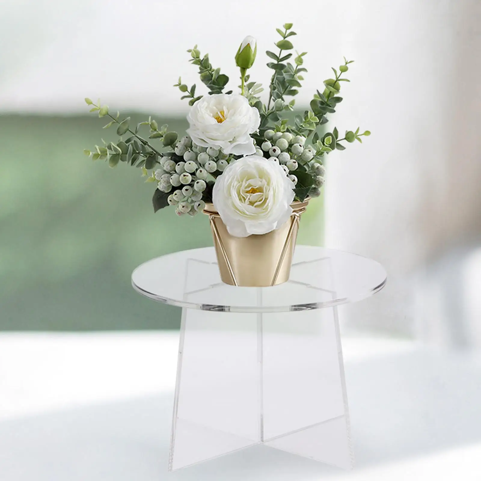 Potted Stand Acrylic Flower Pot Shelf Holder Bonsai Display Rack Decorative Planter Holder Plant Stand for Bathroom Balcony