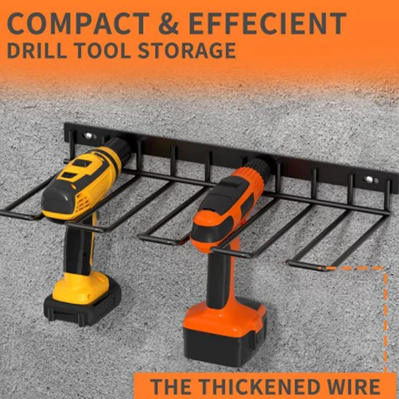 Organisateur Mural à 3 étages Pour Outils électriques - Porte 4 Perceuses - Marque WELDUN