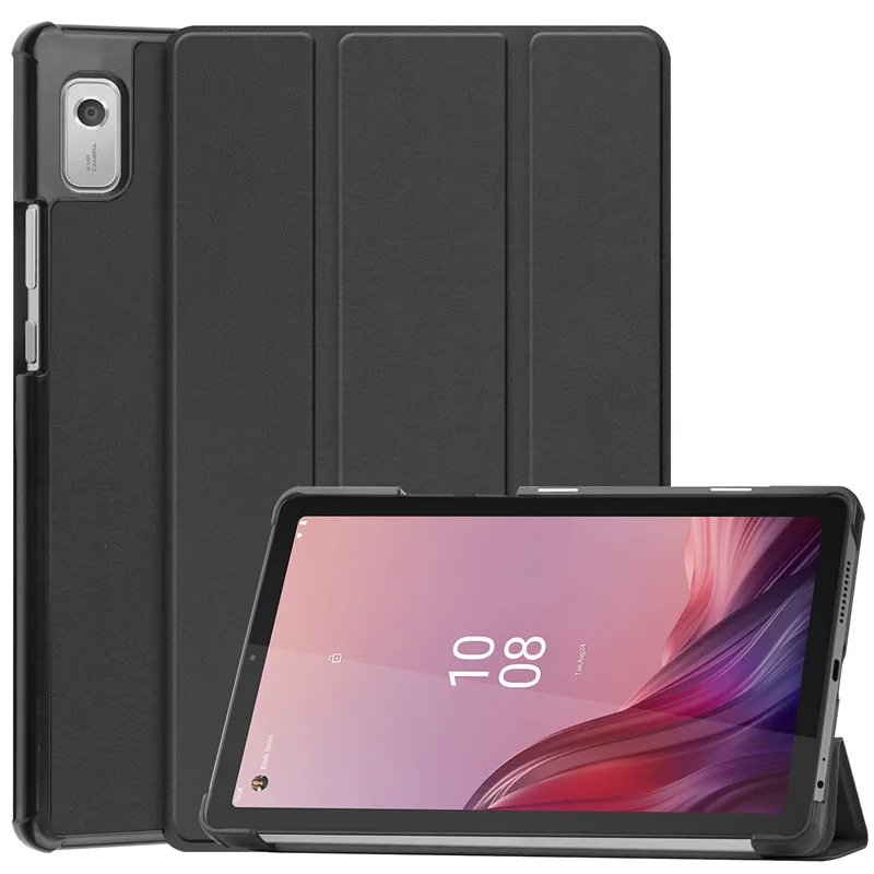 For Lenovo Tab M9 TB-310FU 9 Inch 2023 Case PU Leather Tri-Folding Stand Magnetic Flip Stand Cover For Lenovo Tab M9 Tablet_voghion.com