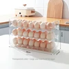 Layers Large Capacity Egg Holder for Refrigerator,Flip Design 30 Eggs Organizer，Foldable Storage Fridge Side Door Egg Organizer 2