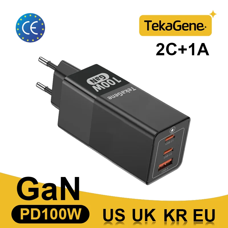 Powerful 100W GaN USB-C Fast Charger with Quick Charge Technology