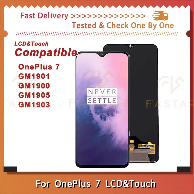 

6.41"OLED For OnePlus 7 lcd GM1901 GM1900 1905 LCD Display Touch Digitizer Assembly replacement phone Screen 1+7 OnePlus7 lcd