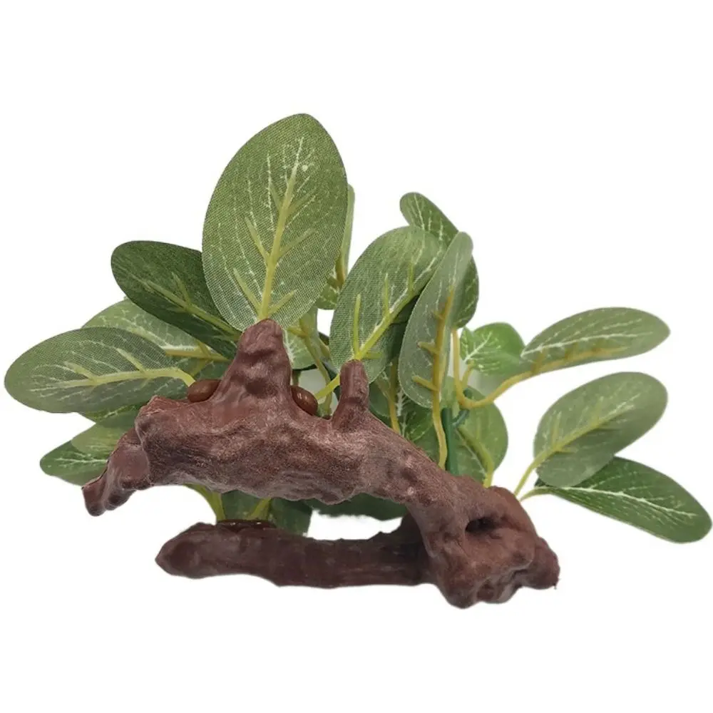 Creative Silk Green Underwater Simulated Realistic Aquarium Plants Turtle Jar Ornament Ficus Tree Artificial Plants