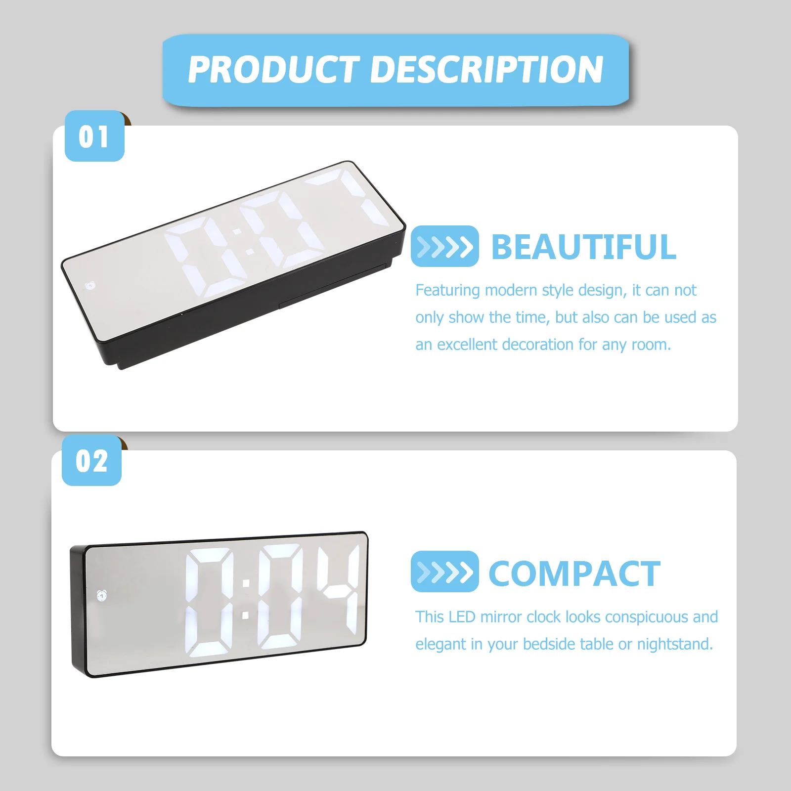 Alarm Clocks for Bedrooms Plug in Desk Electronics (aaa Batteries Not Included) 4