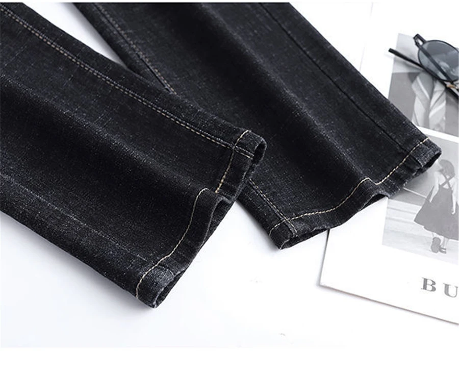 Women's Jeans Super Elastic High Wiast Vintage Boyfriend Jeans For Female Spring Autumn Zipper Oversizded Mom Denim Trousers jeans pant