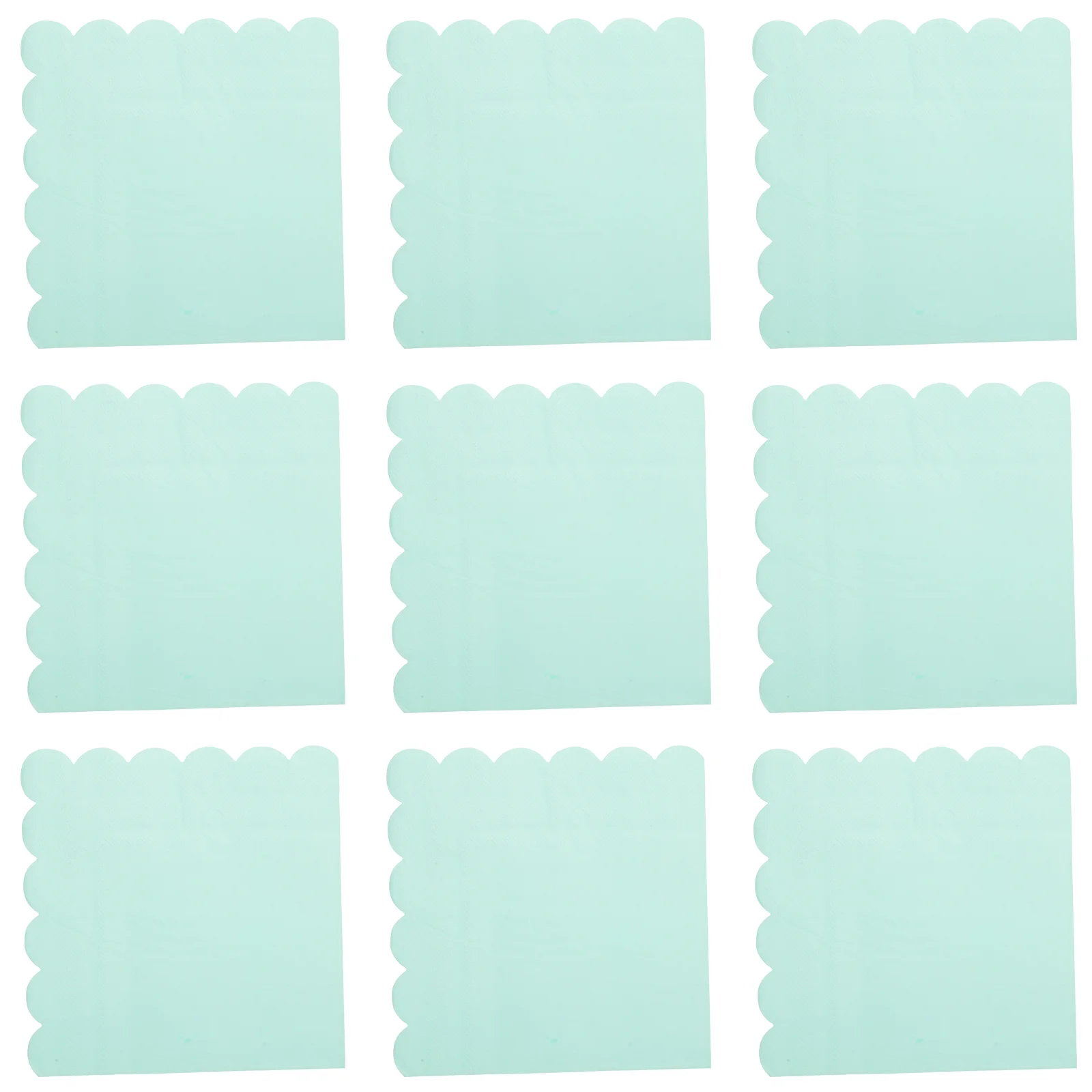 20 Sheets 33cm Wavy Edge Mint Green Dinner Napkins Elegant Party Wedding Banquet Disposable Tissue Paper Event Decorations