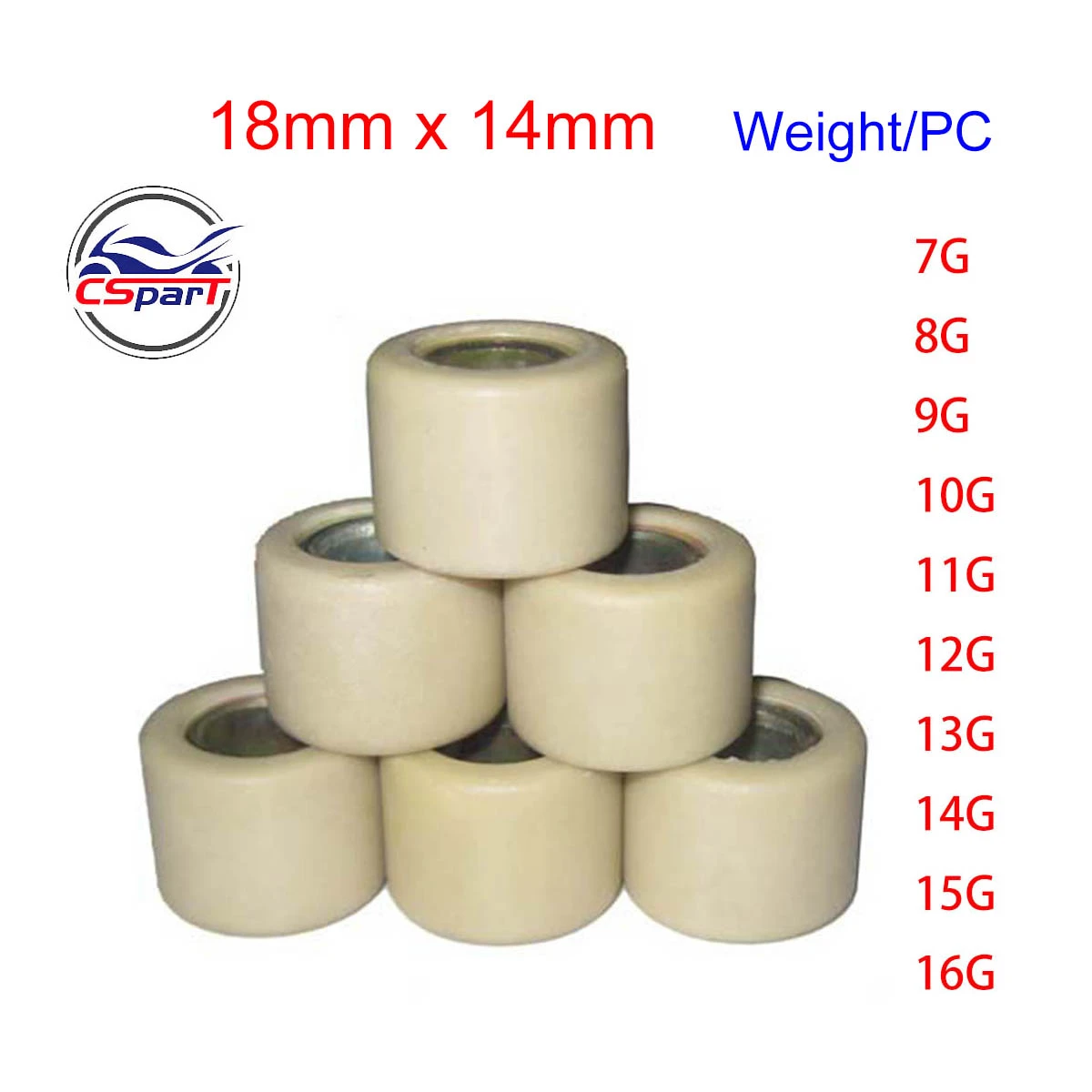 WKAIYUAN Variator Roller Set 13G - Für AG100, AN125, HS125T Und 150cc Roller - Bessere Beschleunigung Und Höchstgeschwindigkeit