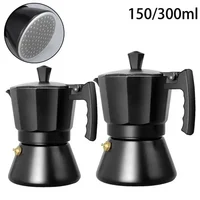 150/300ML Aluminum Moka Italian Mocha Pot Espresso Coffee Maker Induction Cooker Percolator Stove Top Pot Coffee Machine 1