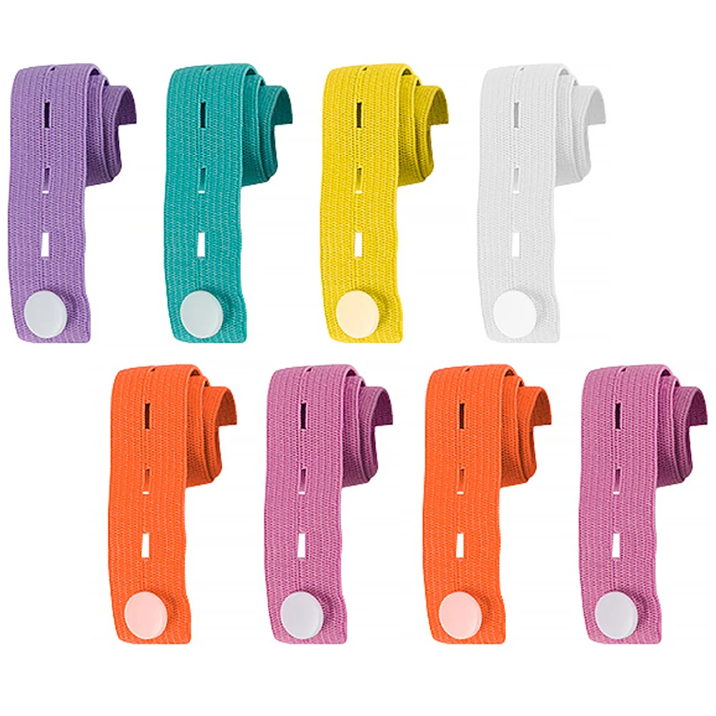 

8 Pcs Macaron Roll-up Storage Belt Dreses Clothes Strap Wrapping Tape Band Nylon Decorative Elastic Travel Adjustable Clothing