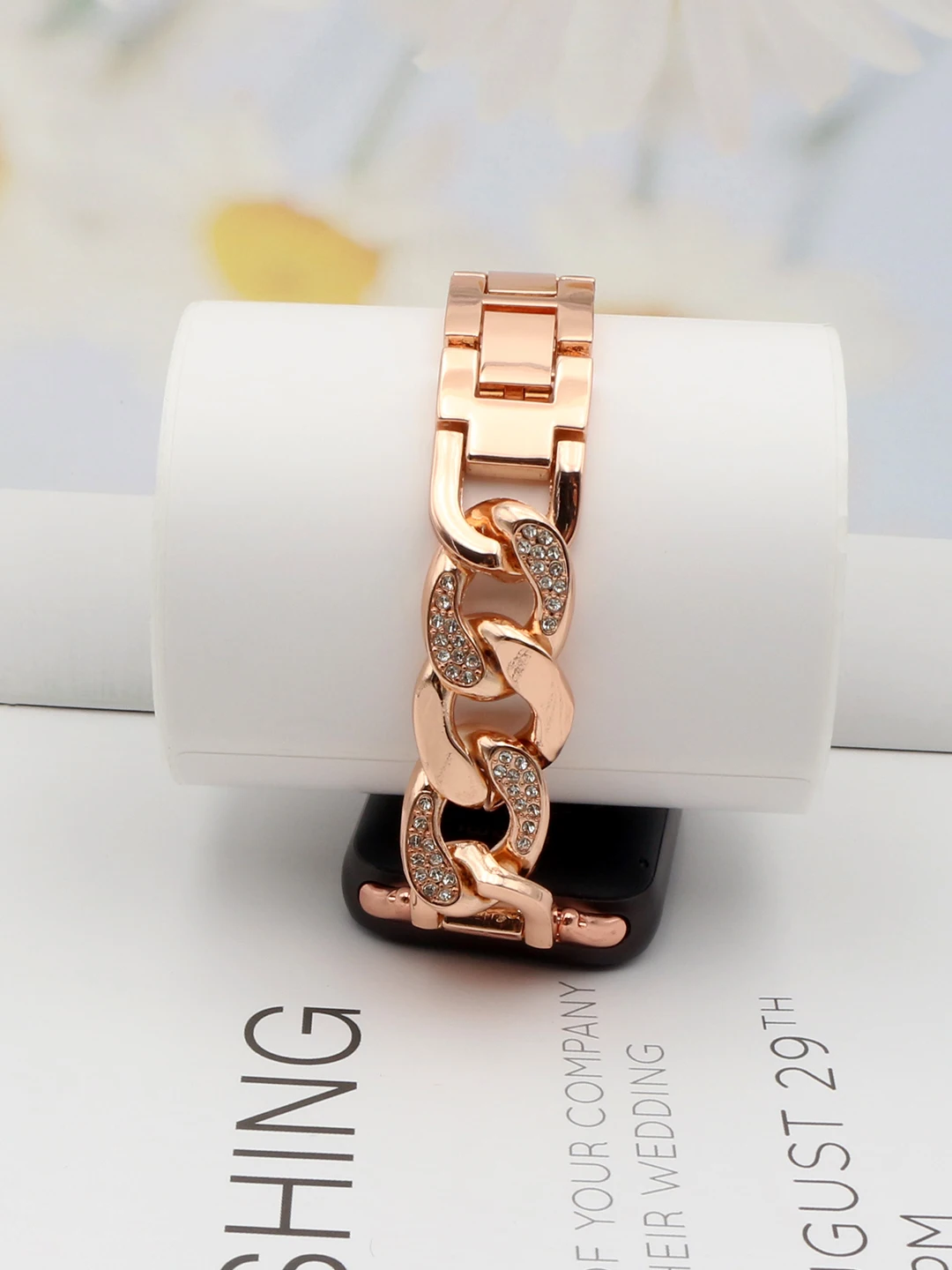 Elegant Adjustable Jewelry Bling Watchband Bracelet