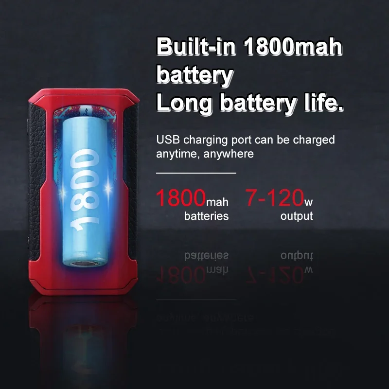 E8 120W Vape Box Mod E Cigarette Kit 1800mah Build-in Battery 2.5ml Tank OLED Screen Electronic Cigarette Vaporizer Hookah Vapor hookah pipe