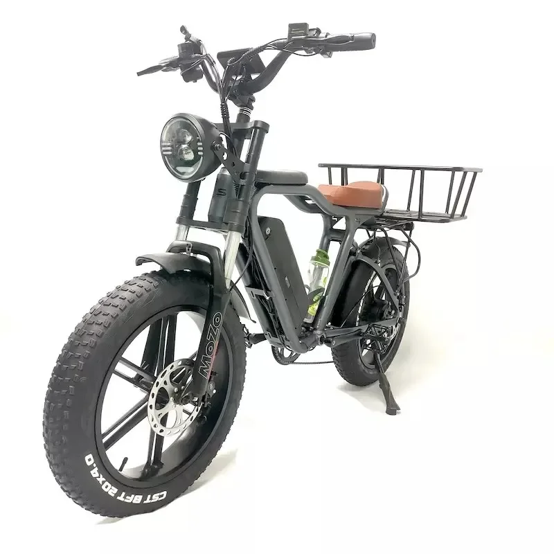 20 Inch 4.0 Fat Tire eBike 48V 750W Rear Motor 20Ah Lithium Battery Full Suspension Hydraulic Brake Electric Cargo Bike