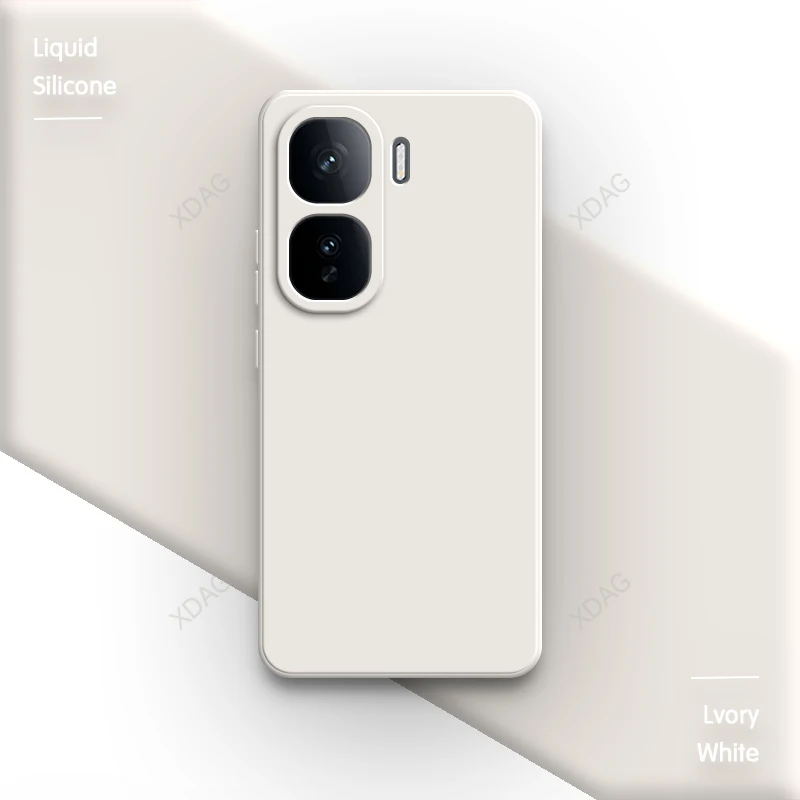 High-Quality Classic Soft Square Liquid Silicone Fashion Phone Case