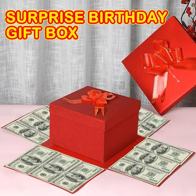 Caja Sorpresa Cumpleaños Personalizable - Diseño Exclusivo y Elegante