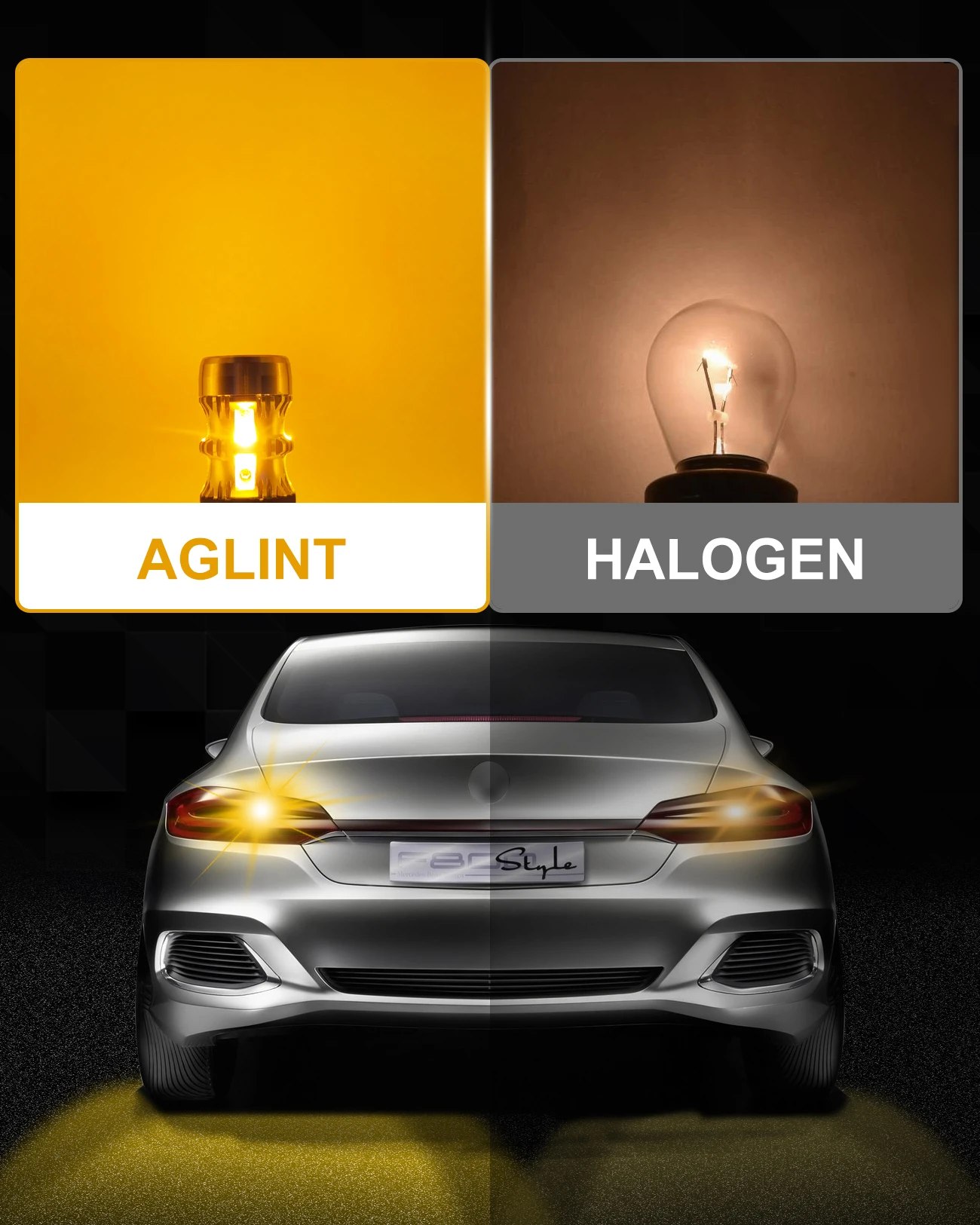 AGLINT BAU15S PY21W LED ,  ,   ÷ 1860, 4SMD  õ, 12V,  ȣڻ, 2 