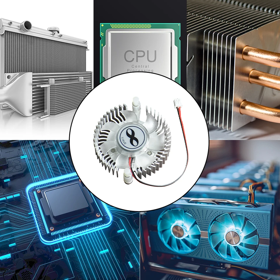 DC 5V 12V Dissipatore di calore in alluminio con ventola CPU