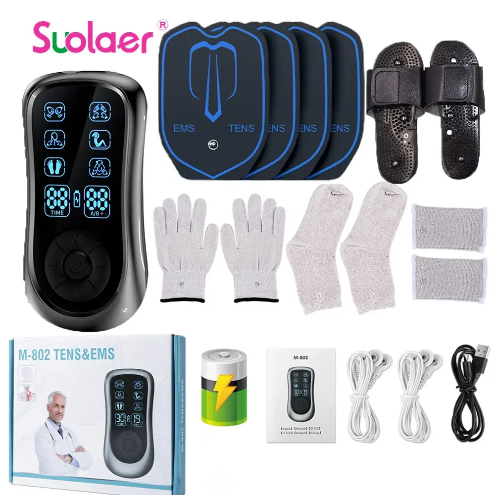 

Unit 6 Modes Digital Therapy Electric EMS Muscle Stimulator Tens Machine Physiotherapy Slimming Electronic Pulse Body Massager