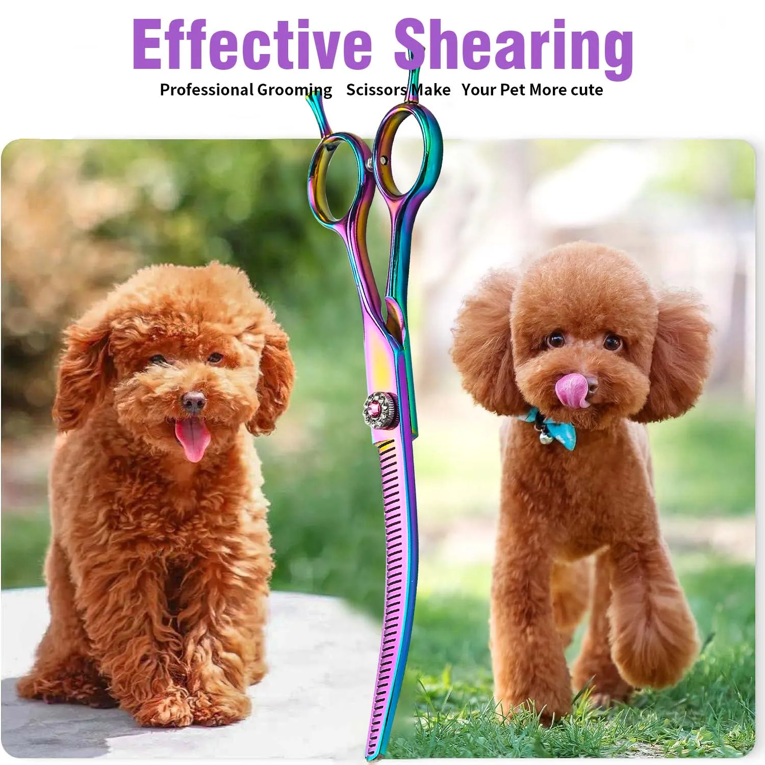 Up Curved Thinning Scissors Dog Grooming Scissors Professional Pet Thinning Hair Grooming for Dog Cat dog grooming scissors