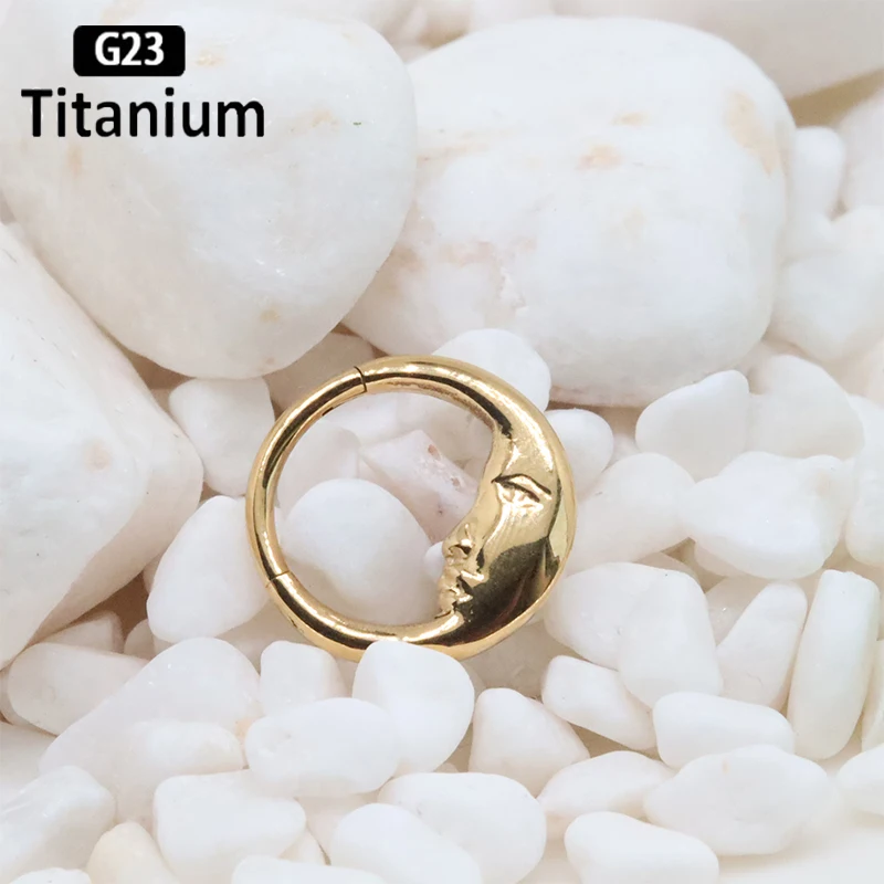 ASTM F136 티타늄 피어싱 코 링, 중격 후프, 초승달 모양, 사람 얼굴 연골, 바디 쥬얼리, 이주 나선 귀걸이, 8mm, 10mm