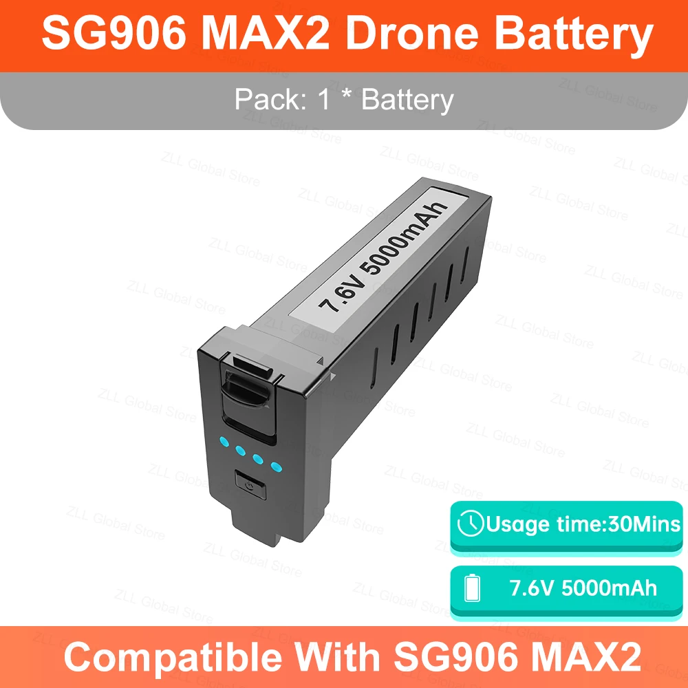 Batterie Haute Capacité 5000mAh Pour Drone SG906 Pro/Pro2/Max/X7 Pro - Augmentez Votre Temps De Vol !