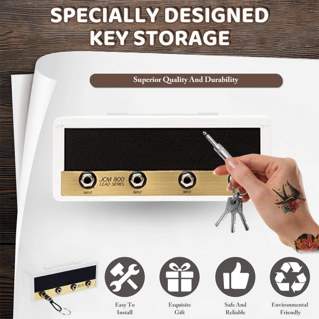 Guitar Amplifier Key Organiser With 4 Key Rings 6