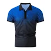 Gradient Polo Shirts For Men Casual 3d Print Short Sleeved Lapel Tops Breathable Quick Dry Fashion Oversized Golf Sports T-Shirt 2