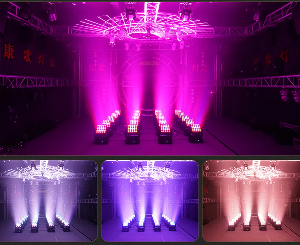 LED 25pcs Matrix Moving Head Light Stage Fixed Pattern Strobe Light 4in1 Concert