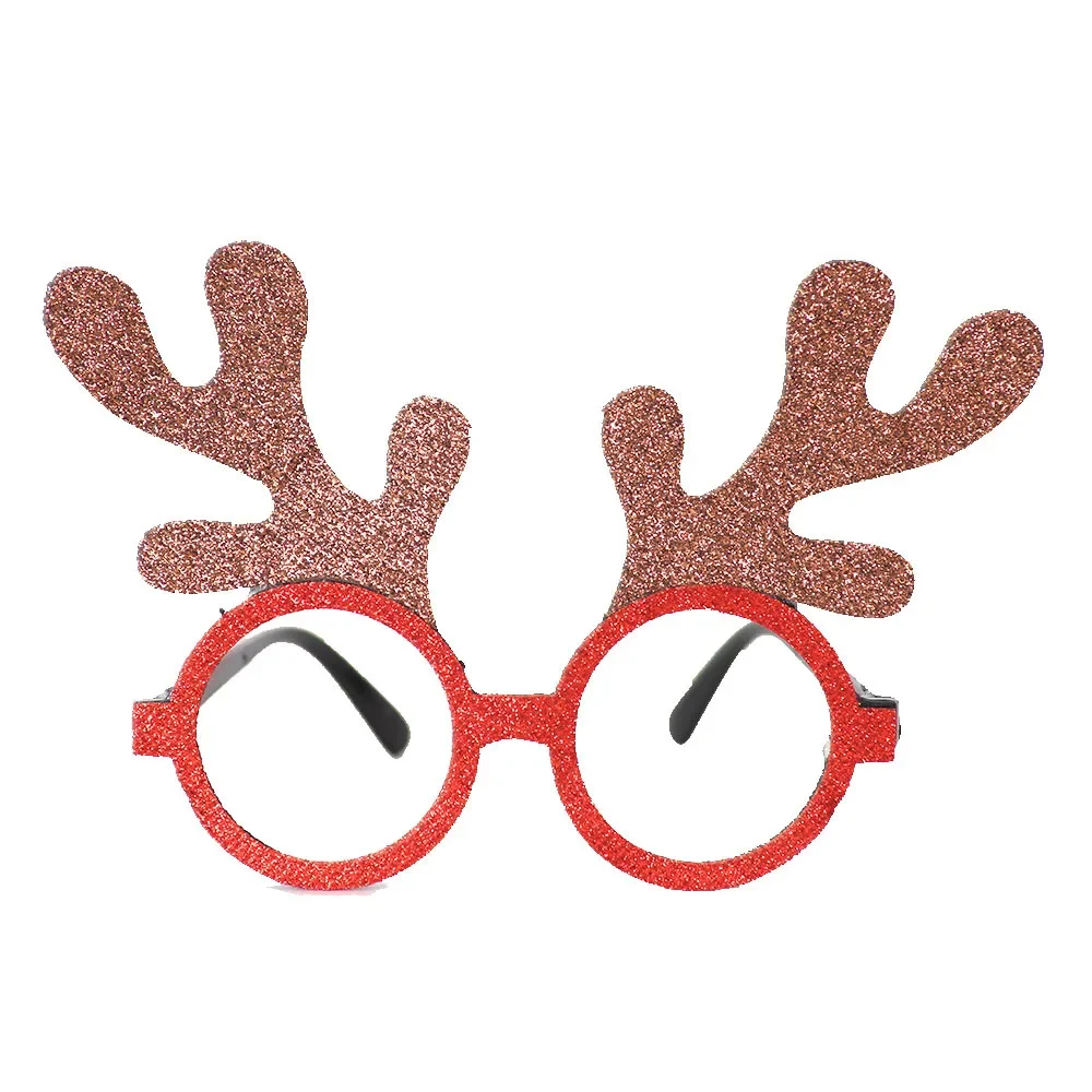 1pcs Santa Claus Xmas Tree Elk Glasses Frame Merry Christmas Glasses Photo Prop Christmas Decorations New Year Navidad Kids Gift