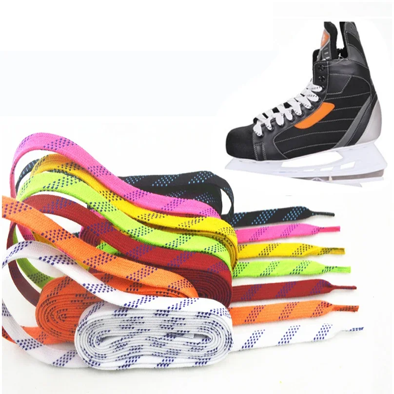 7 Colors Waxed Shoe Laces Skate Hockey 84-120inch Dual Layer Nylon Waterproof Resistant Moisture-proof Hockey Shoe Lace 1 Pair