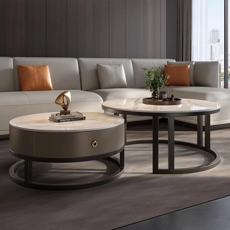 Moderní šedá káva stolečky žití pokoj domácí mezera šetření kolo káva stolečky zneužít módní couchtisch dekorace nábytek