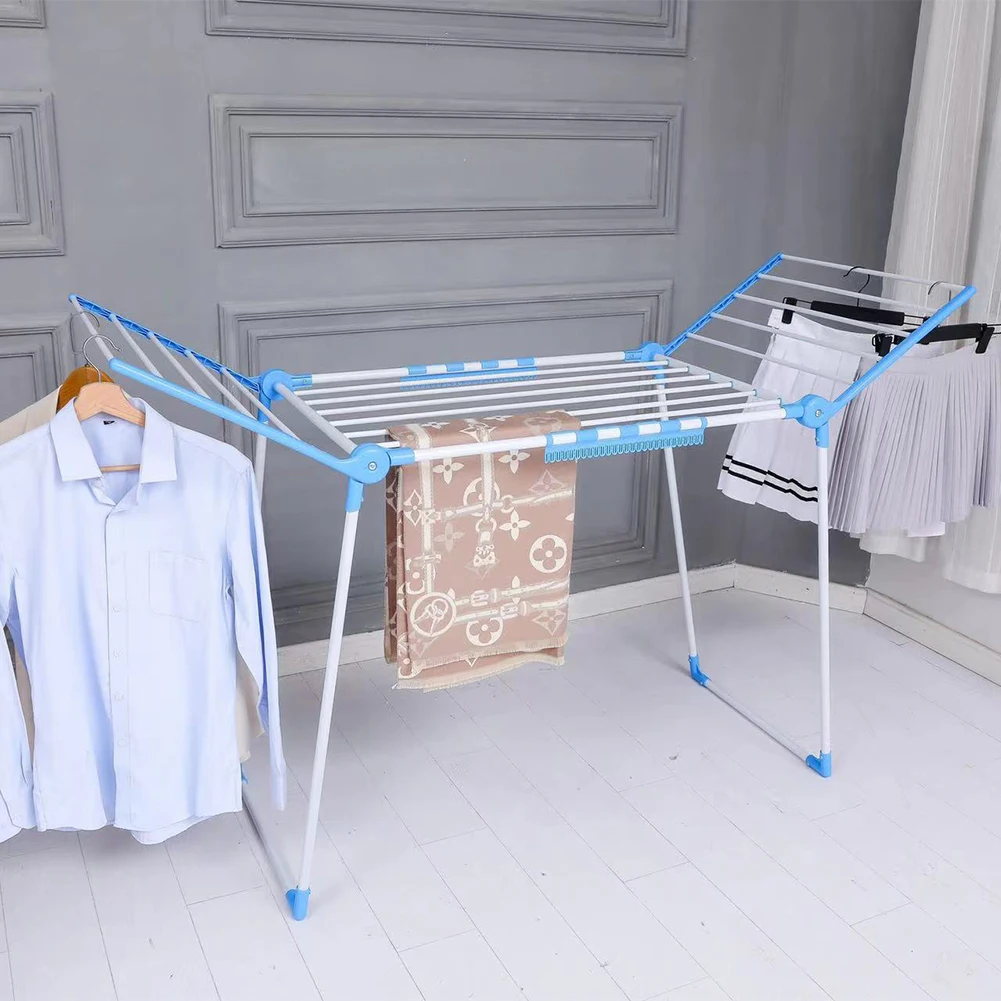 Clothes Drying Rack Multifunction Wing Clothes Airer Windproof Laundry Drying Rack Cloth Dryer Stands for Drying Clothes 5