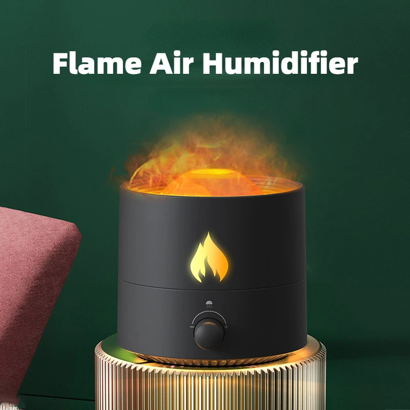 

Flame Air Humidifier Essential Oil Diffuser Home Office USB Ultrasonic Jellyfish Smoke Ring Atomizer Aroma Humidifier Diffuser