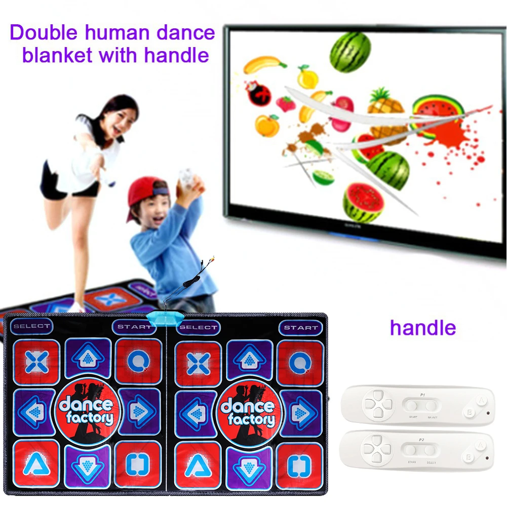 거실 어린이 장난감 러닝 담요, 3D TV 마사지 학습용 PVC 컴퓨터 선물, 더블 댄스 매트, 실내 요가 게임 HD