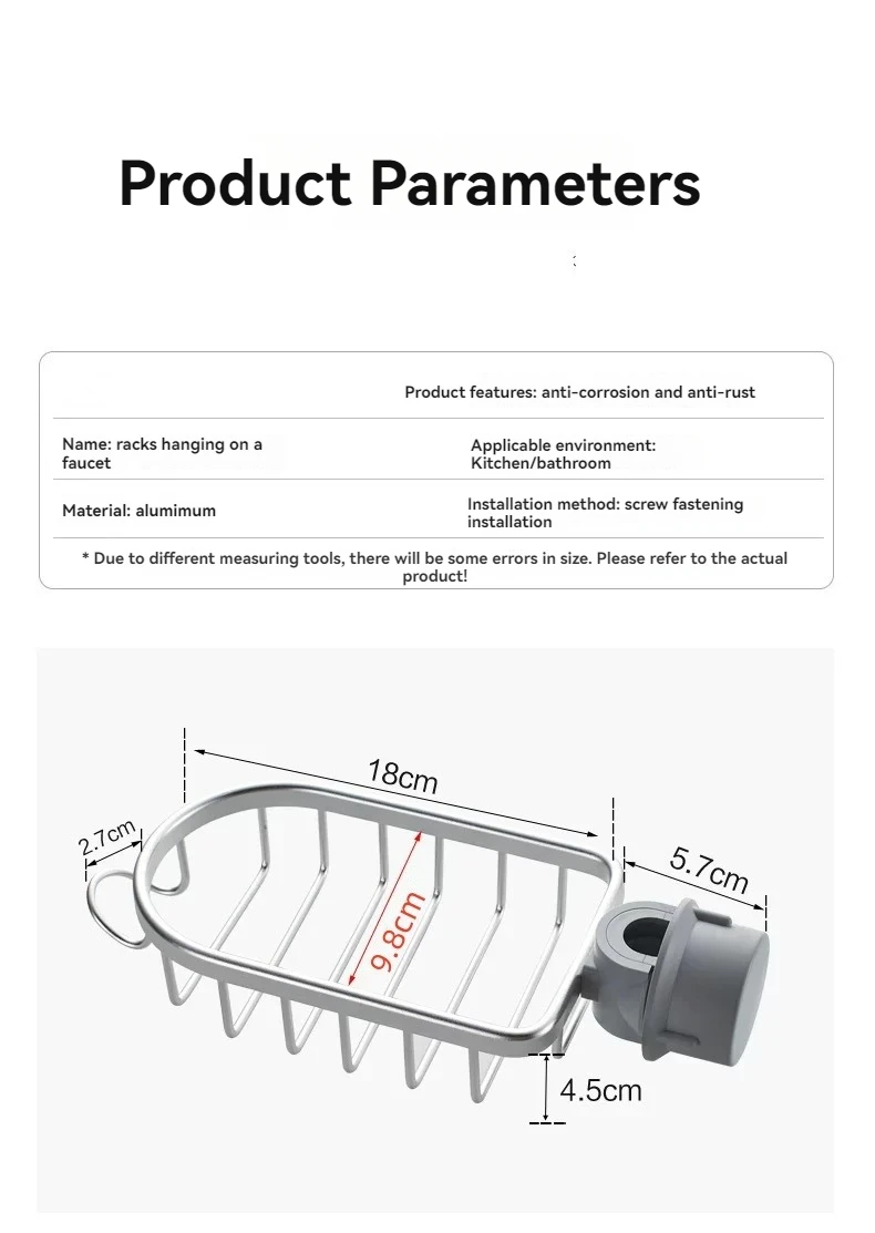 Punch Free Aluminum Shower Rack image 12