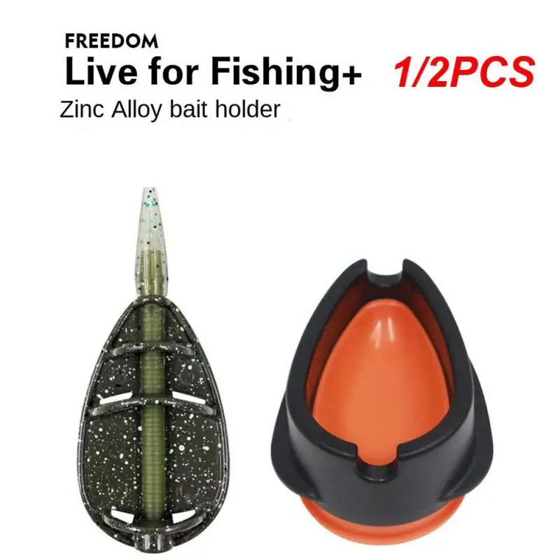 

1/2PCS Bait Feeder/Bait Holder Bait Thrower Explosive Hook Zinc Alloy Nesting Device Fishing Tackle Tool