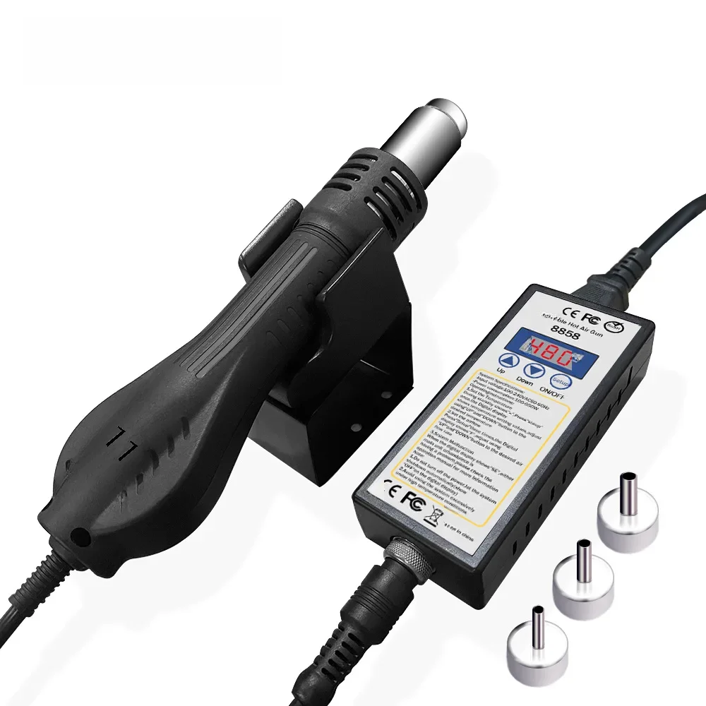 8858 Digital Display Adjustable Temperature Handheld Heat Gun Mobile Phone Repair Soldering Station hot air gun soldering station heat gun mini hot air gun