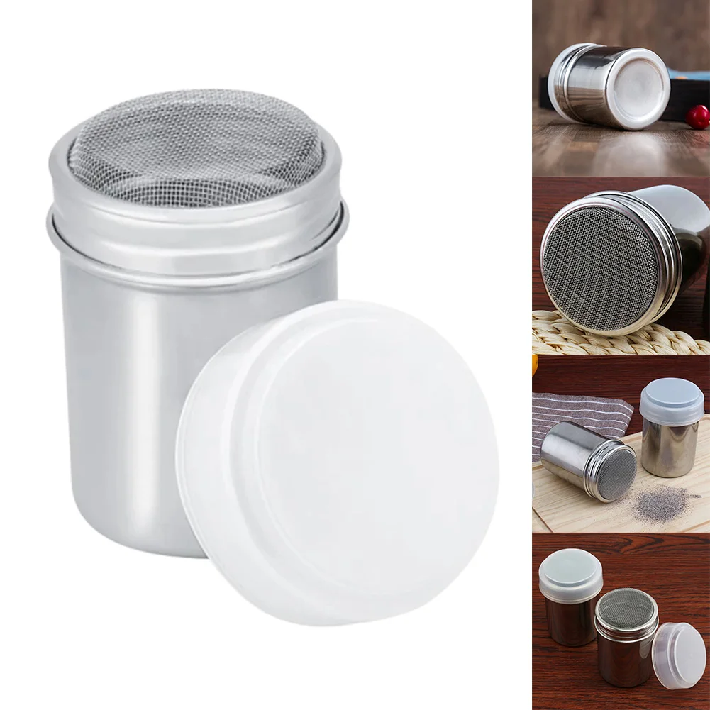 Description Picture 4 of item1Pc Stainless Steel Sprinkle Powder Icing Sugar Cocoa Sugar Chocolate Flour Duster Shaker Tool Seasoning Bottle