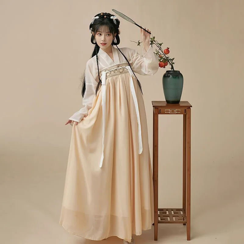 white christmas dresses Green Embroidery Women's Classic Chinese Style Hanfu Dress Full Set –  LolitaInside main image 1