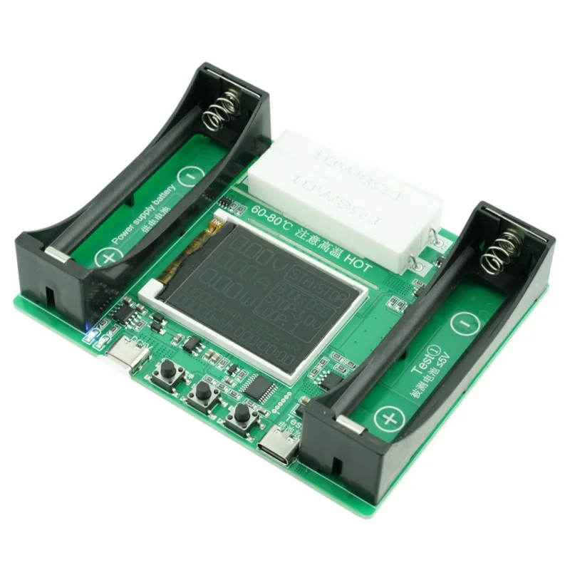 5V LCD Display 18650 Lithium Battery Capacity Tester Power Detector Module With Charging Discharge Type-c Port battery tester