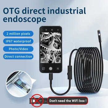KERUI 8mm 2MP Endoscope Automotive Boroscope Inspection Camera Dual/Singel Lens for Iphone IOS Smart Phone Android Type C Cars 1
