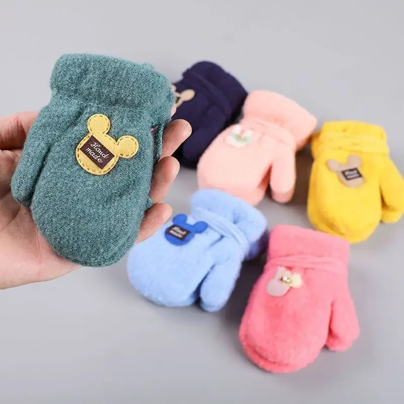 Mohair Plush Winter Gloves for Kids
