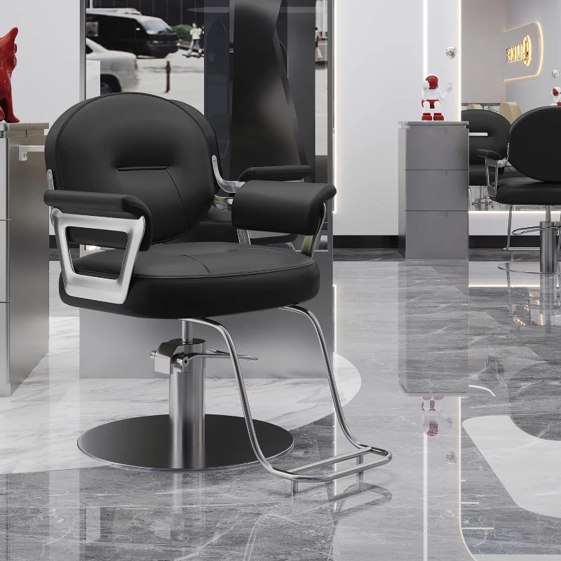 Haircut Dressing Barber Chairs Hairdressing Hair Salon Luxury Swivel Barber Chairs Stool Silla Barberia Barber Equipment QF50BC