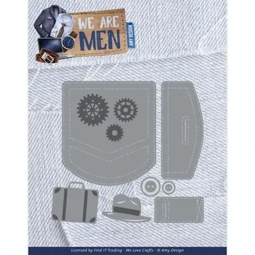 Silicone Well Dressed Man Trousers Digits Metal Cutting Dies Stamps Scrapbooking Stencil Photo Album Card DIY Paper Embossing