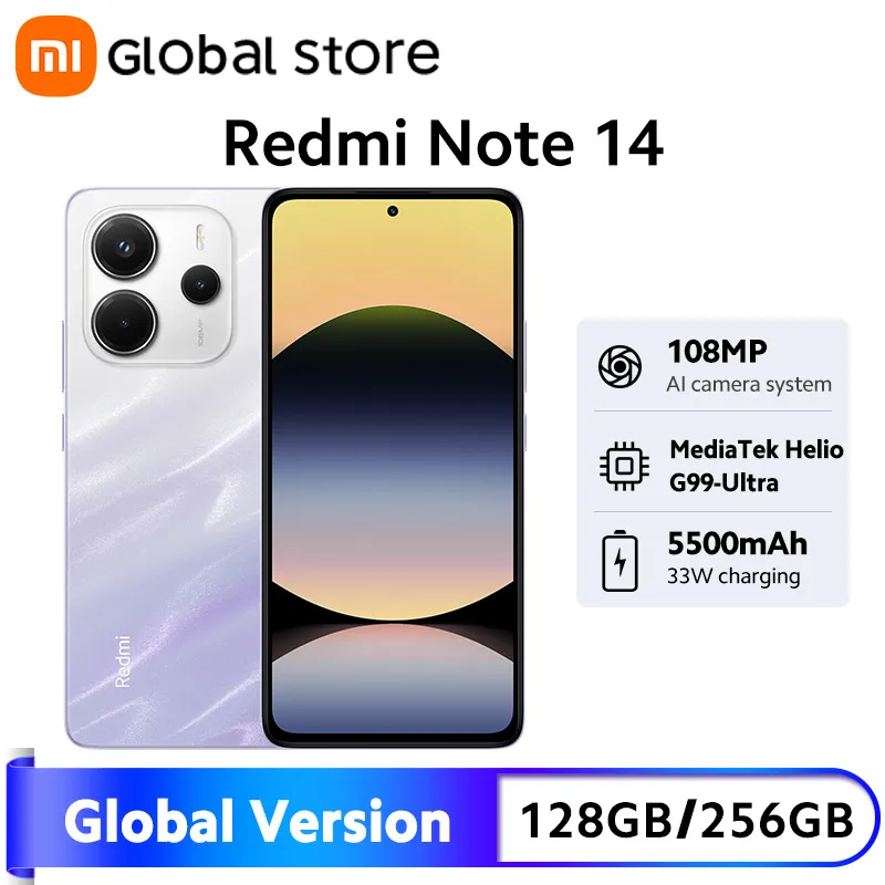 Globalna Wersja Nowy Smartfon Xiaomi Redmi Note 14 6.67