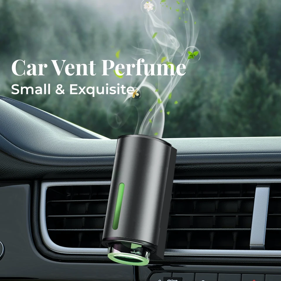 Personalized fashion car perfume alloy high-grade car fragrance with essential oil air vent freshener car interior accessories