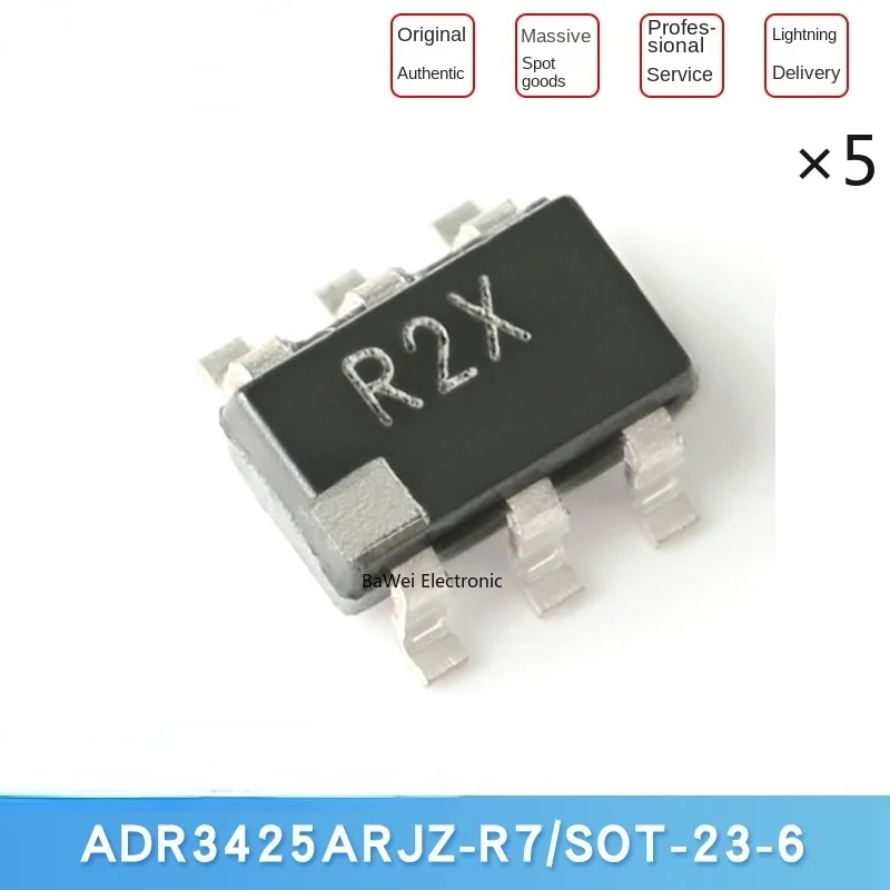 

Original genuine ADR3425ARJZ-R7 SOT-23-6 micro power consumption 2.5V high precision reference voltage source (5pcs)