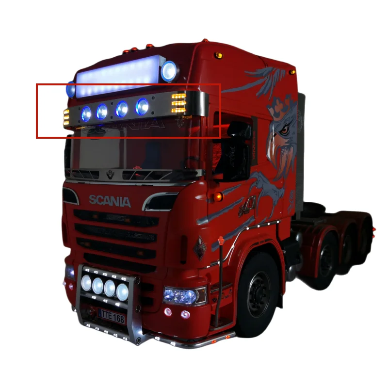 Tamiya Metal Led Parasole Lampada Angel Eye Light Per Tamiya 1/14 Rc Tractor Truck Scania 620 56323 Accessori Di Aggiornamento