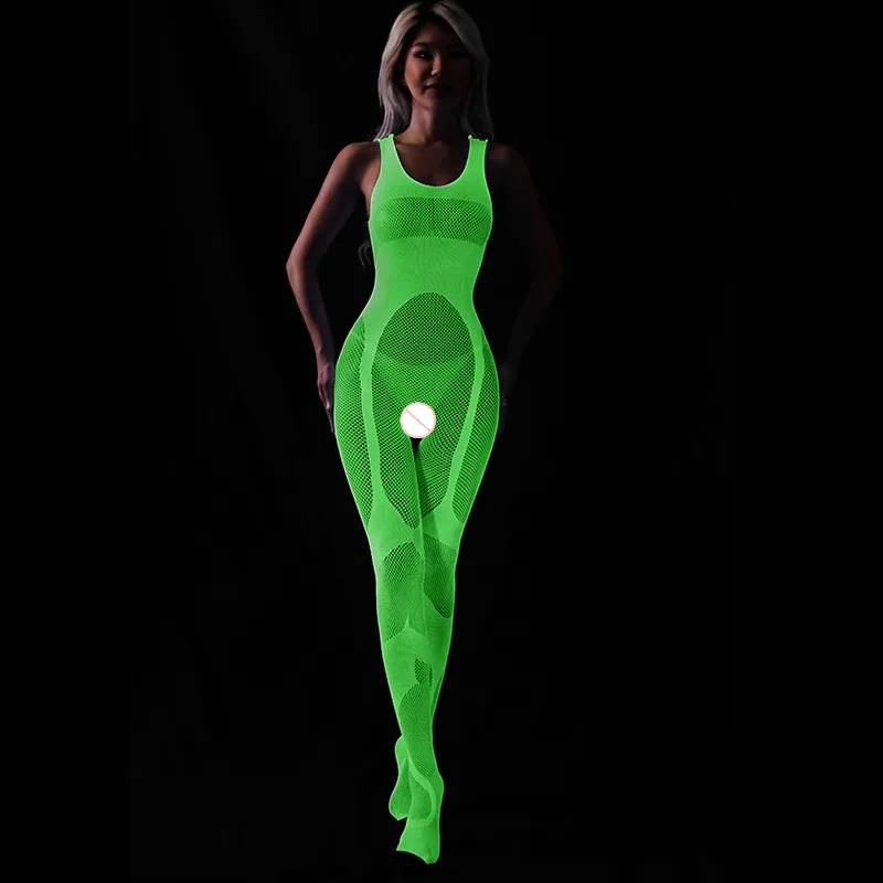 Sexy Lingerie Luminous Mesh Bodysuit