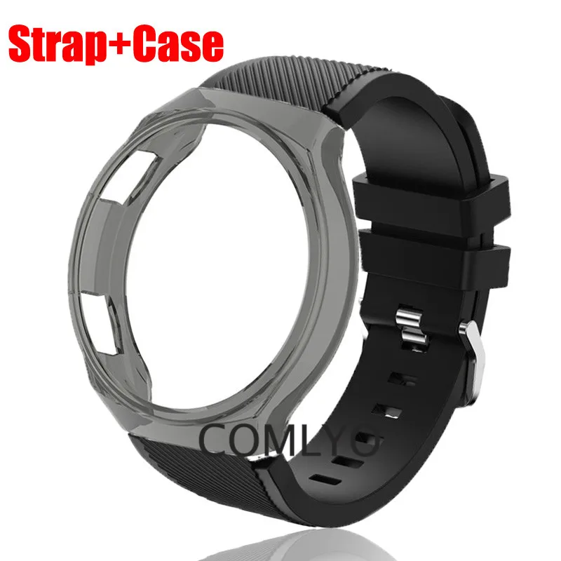 

2in1 For Xiaomi mi watch S1 Case + Strap Silicone Soft Band Cover TPU Protective Shell Bumper